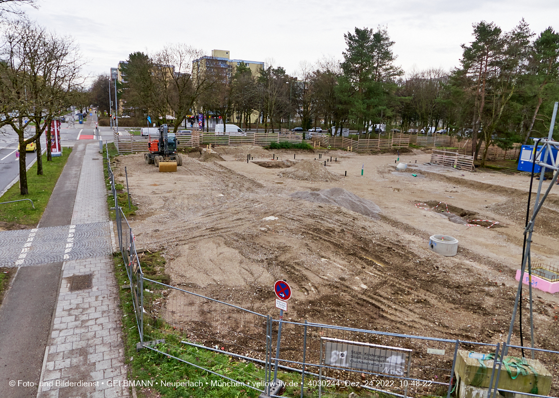 24.12.2022 - Baustelle an der Quiddestraße Haus für Kinder in Neuperlach